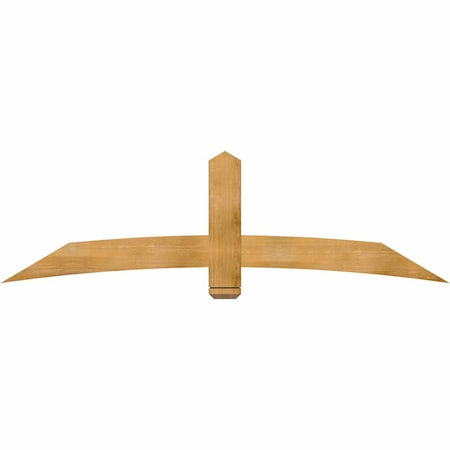 Ekena Millwork Bellingham Rough Sawn Timber Gable Bracket, Western Red Cedar, 84"W x 24"H x 2"D x 6"F, 7/12 Pitch GBW084X24X0206BEL00RWR